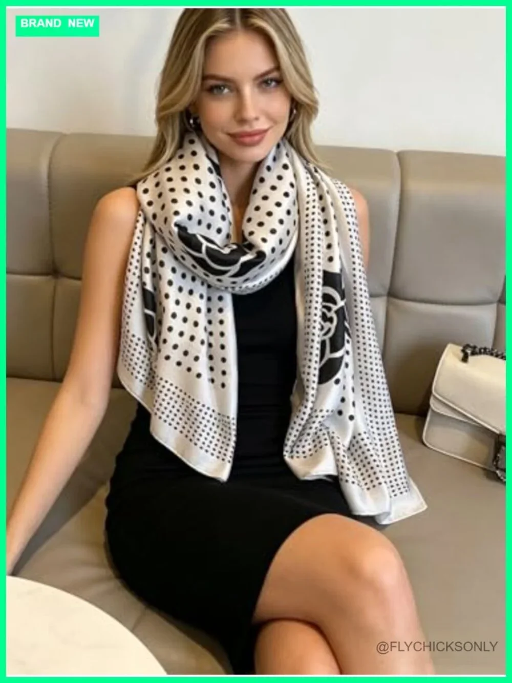 Silk Feel Long Scarf Shawl Wrap Women Fashion Accessory